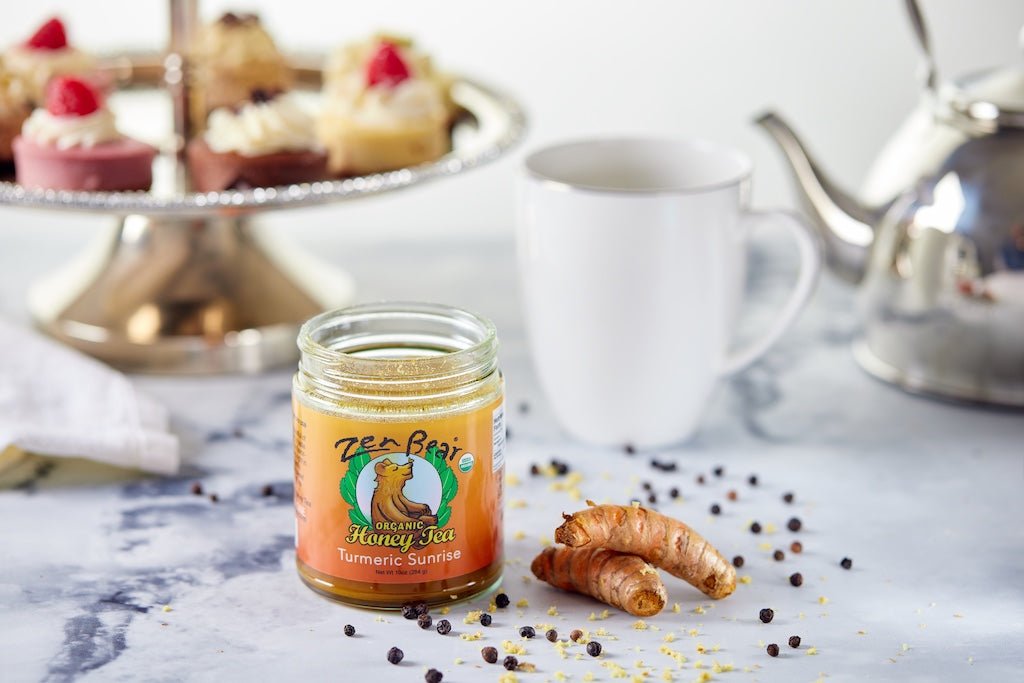 Organic Turmeric Sunrise Honey Tea - Zenbear Honey Tea