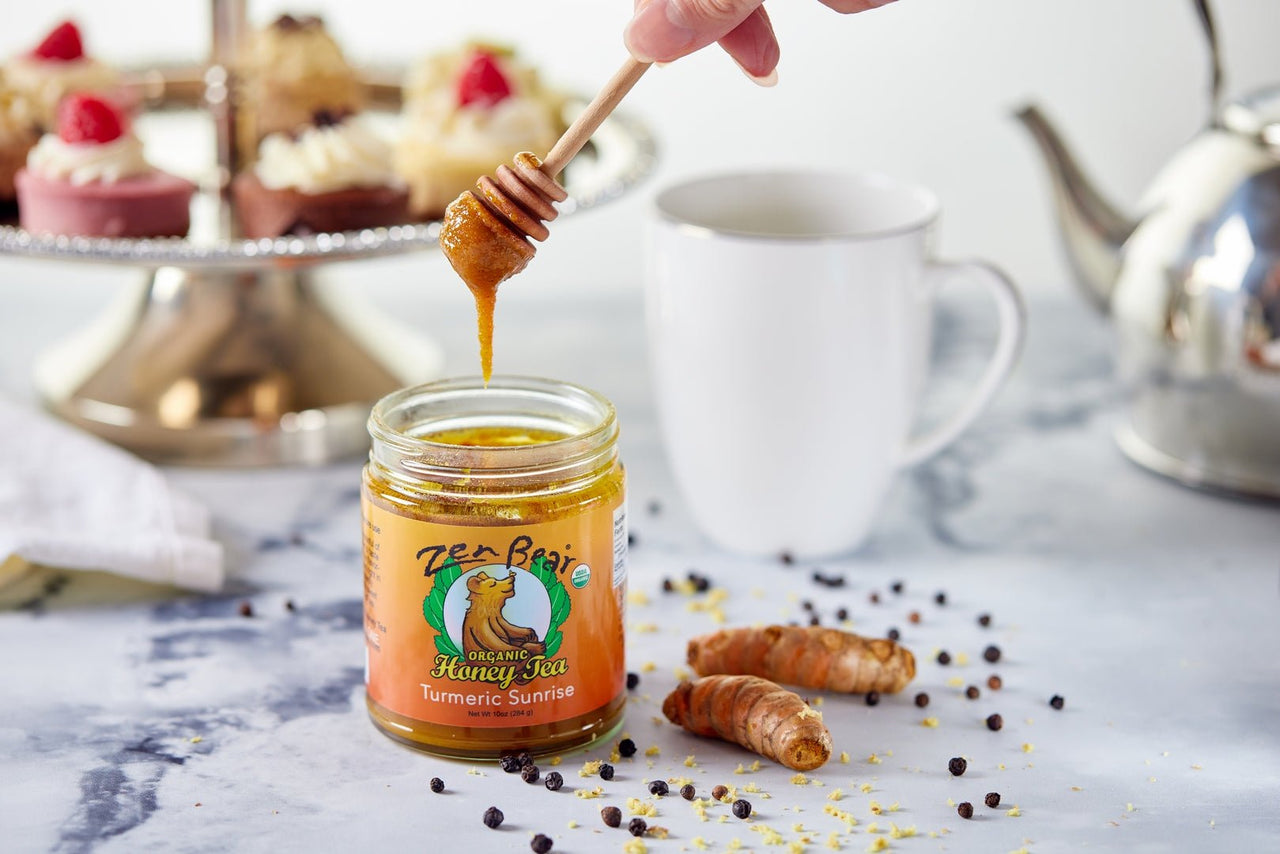 Organic Turmeric Sunrise Honey Tea - Zenbear Honey Tea