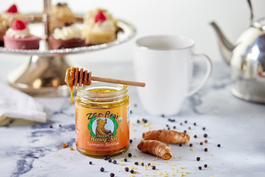 Organic Turmeric Sunrise Honey Tea - Zenbear Honey Tea