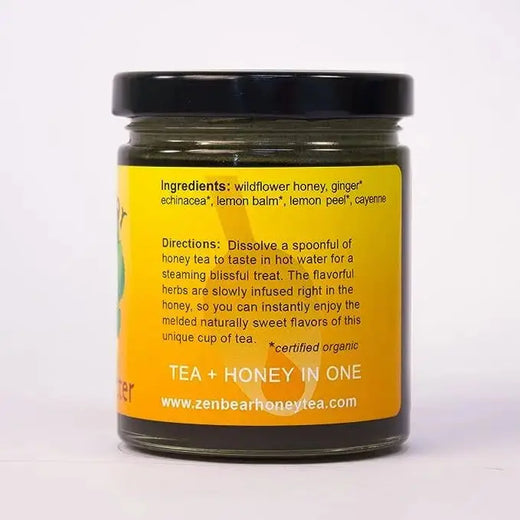 Tea With Honey Cocoa Organic Herbs & Spices Zenbear Honey Tea